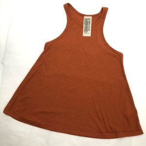 FREE PEOPLE rust orange loose fitted tank size XS